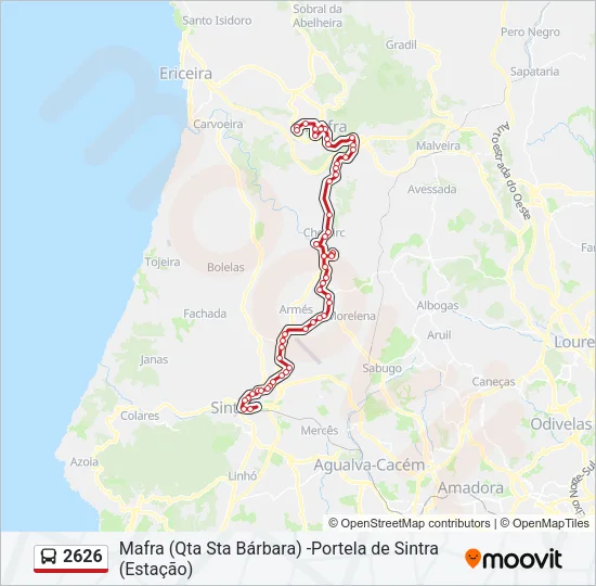2626 Bus Line Map