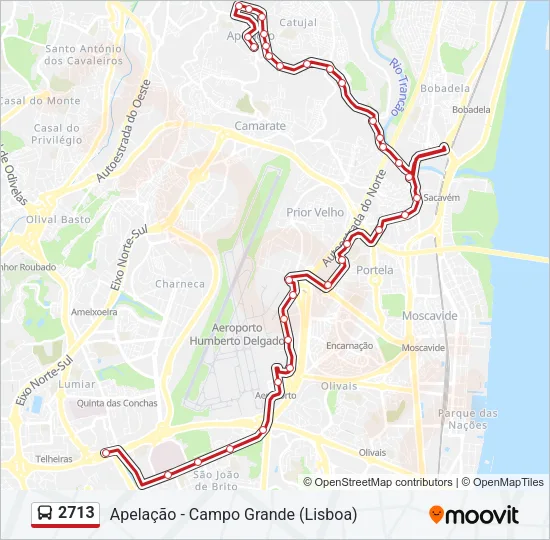 2713 Bus Line Map