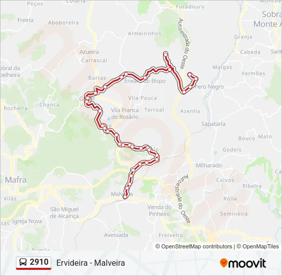 2910 Bus Line Map
