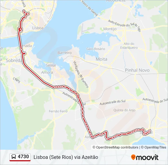 4730 Bus Line Map