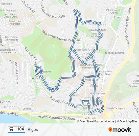 1104 Bus Line Map