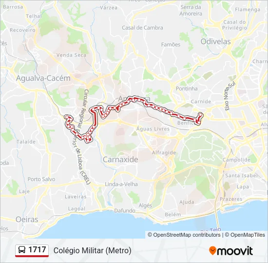 1717 Bus Line Map