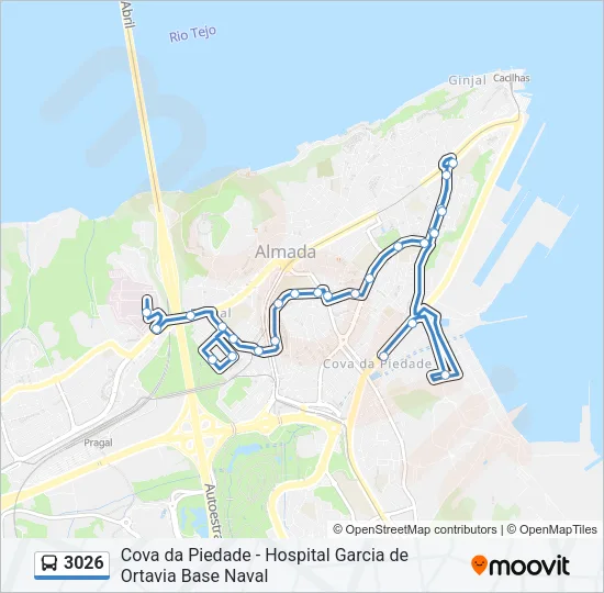 3026 Bus Line Map