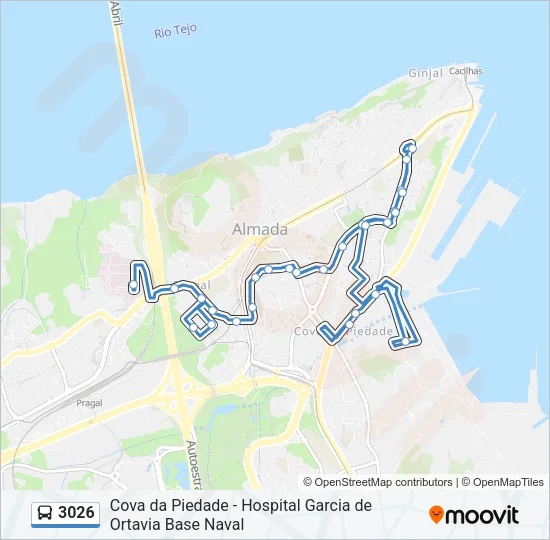 3026 Bus Line Map