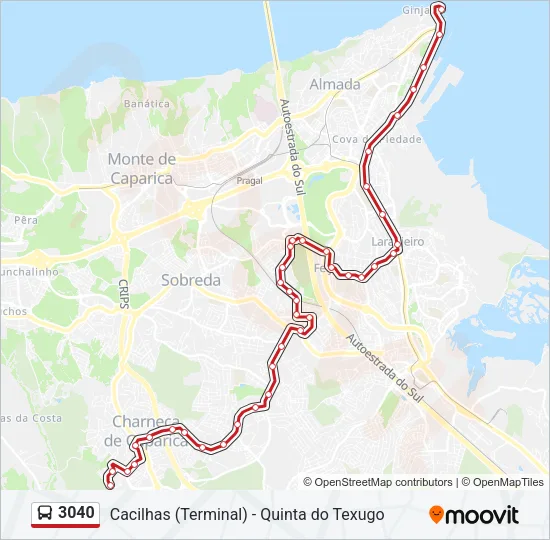 3040 Bus Line Map