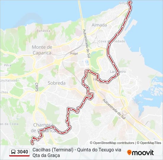 3040 Bus Line Map