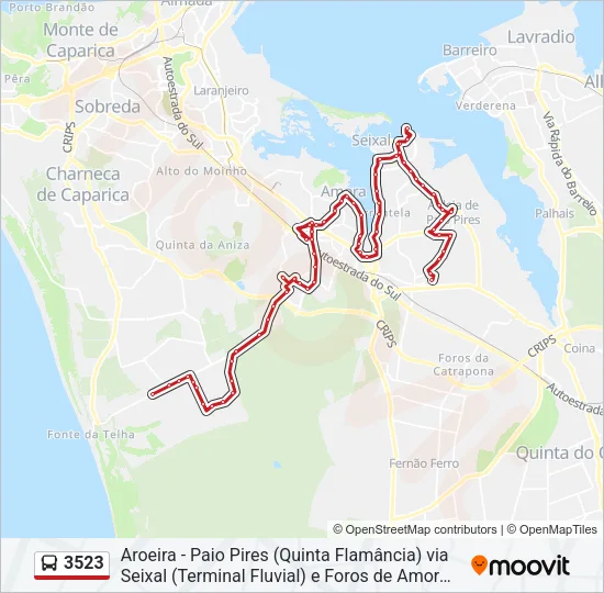 3523 Bus Line Map