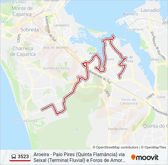 3523 Bus Line Map