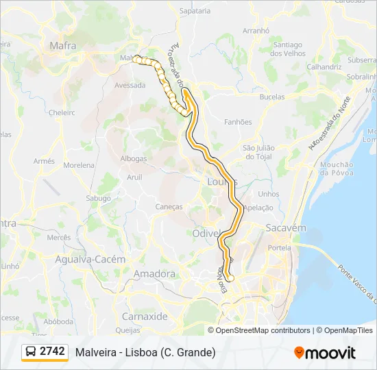 2742 Bus Line Map