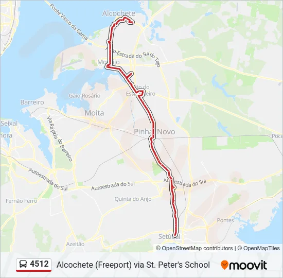 4512 Bus Line Map