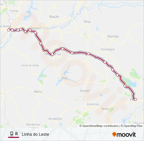 R Train Line Map