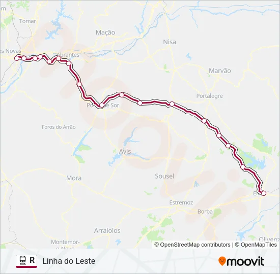 R Train Line Map