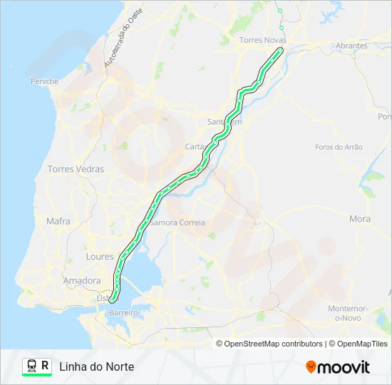 R Train Line Map