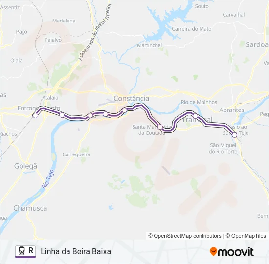 R Train Line Map