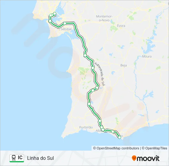 IC Train Line Map