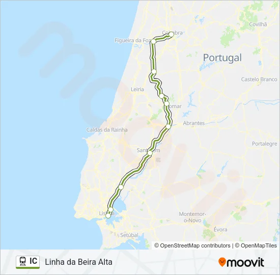 IC Train Line Map