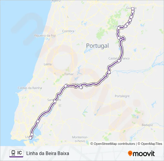 IC Train Line Map