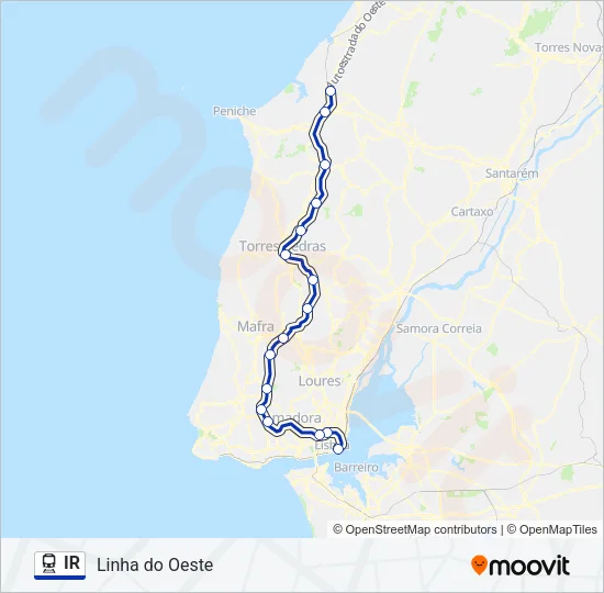 IR Train Line Map