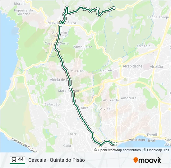 44 Bus Line Map