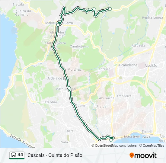 44 Bus Line Map