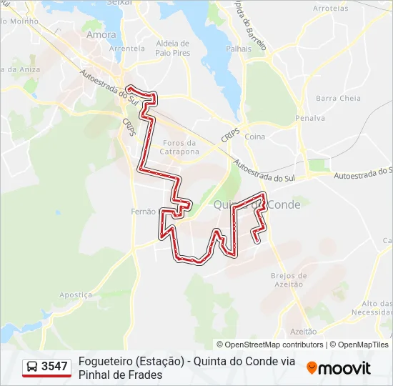 3547 Bus Line Map