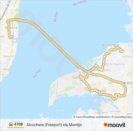 4708 Bus Line Map