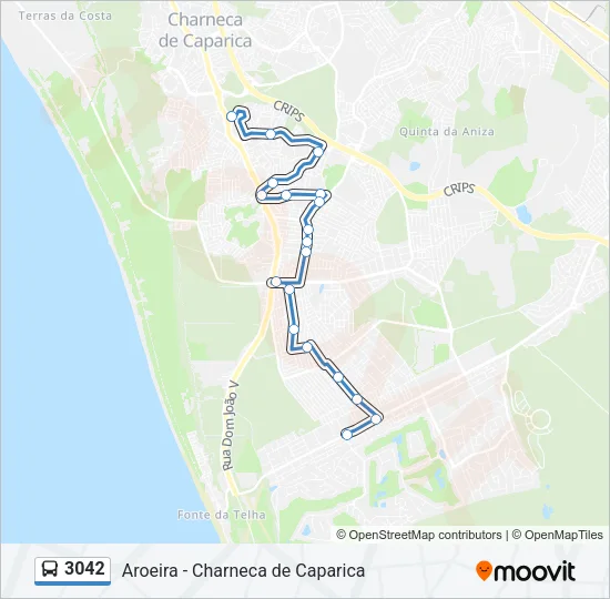 3042 Bus Line Map