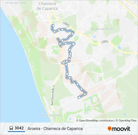 3042 Bus Line Map