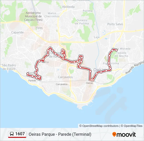 1607 Bus Line Map