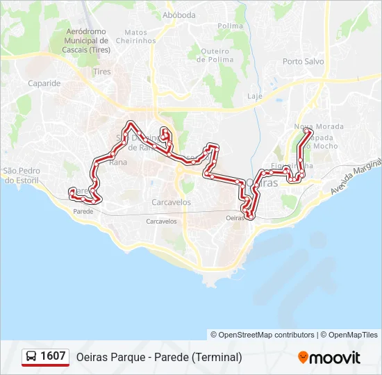 1607 Bus Line Map