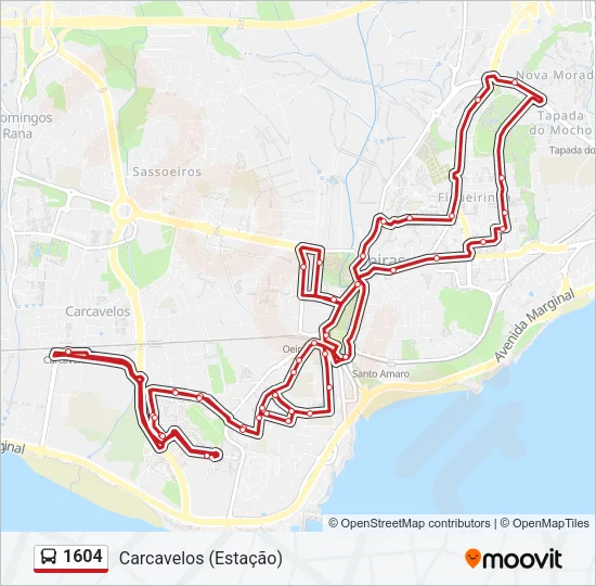 1604 Bus Line Map