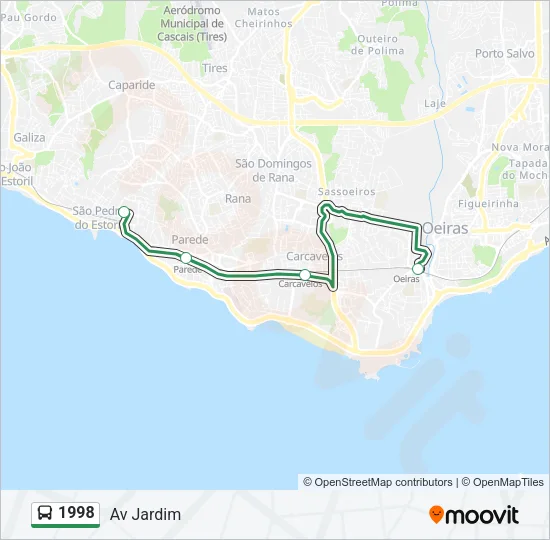 1998 Bus Line Map