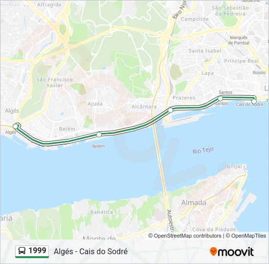 1999 Bus Line Map