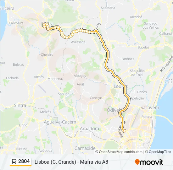 2804 Bus Line Map
