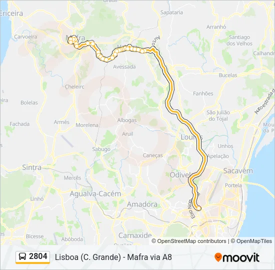 2804 Bus Line Map