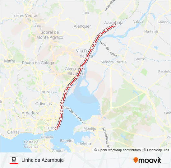 LINHA DE SINTRA Train Line Map