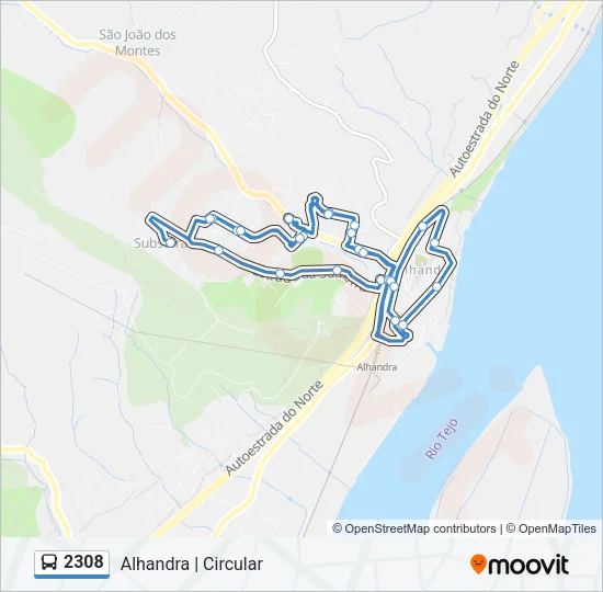 2308 Bus Line Map