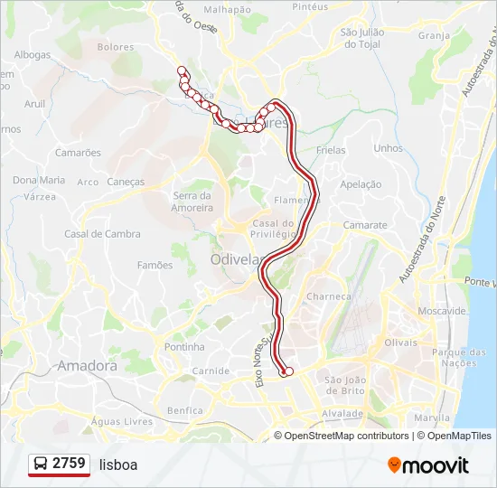 2759 Bus Line Map