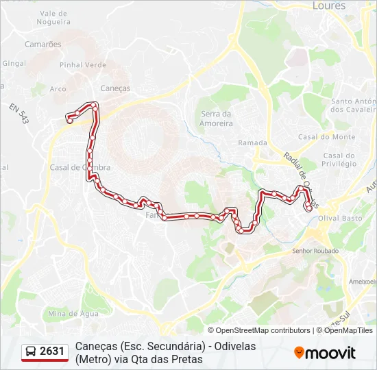 2631 Bus Line Map