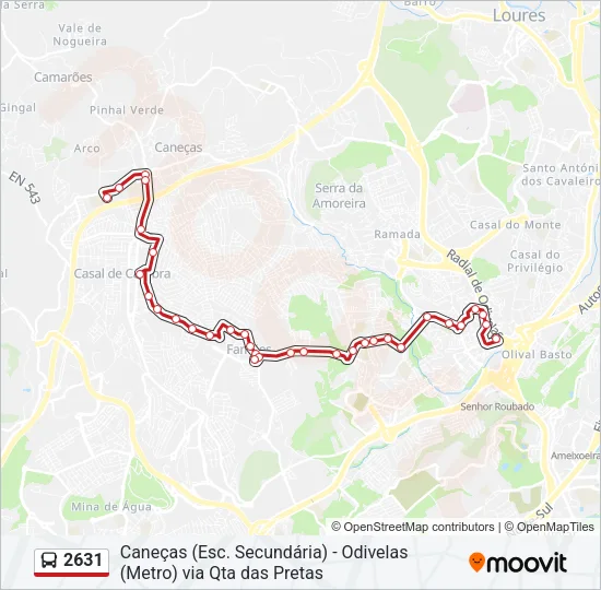 2631 Bus Line Map