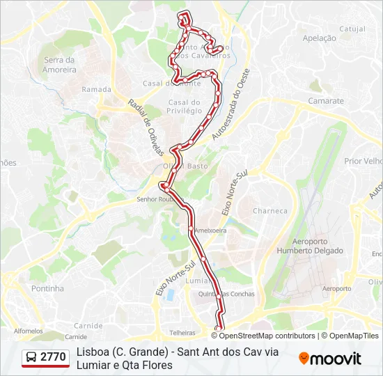 2770 Bus Line Map