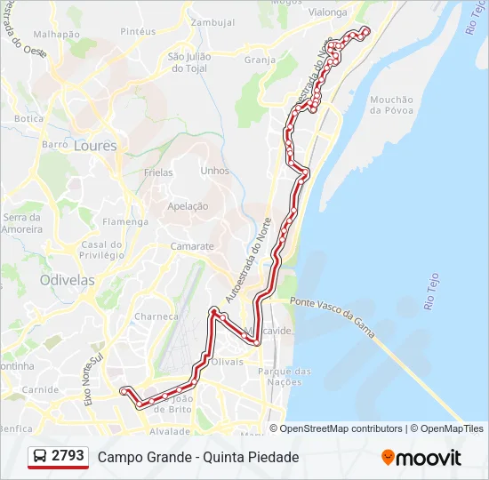 2793 Bus Line Map