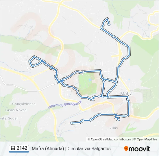 2142 Bus Line Map
