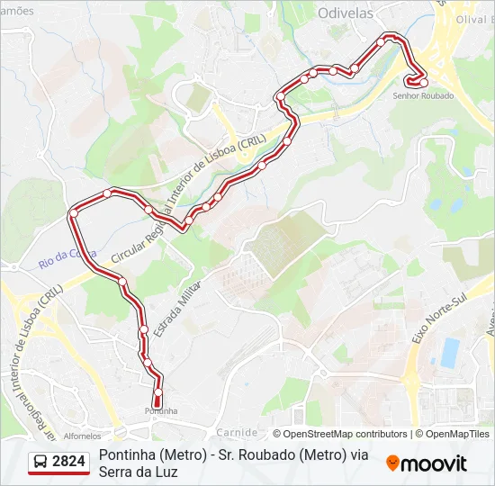 2824 Bus Line Map
