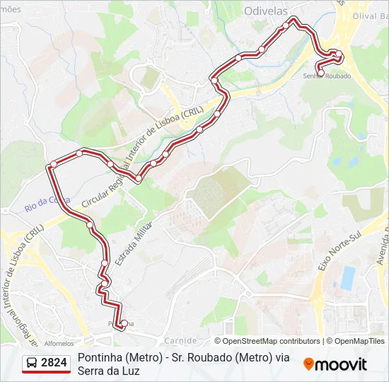 2824 Bus Line Map