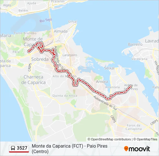 3527 Bus Line Map
