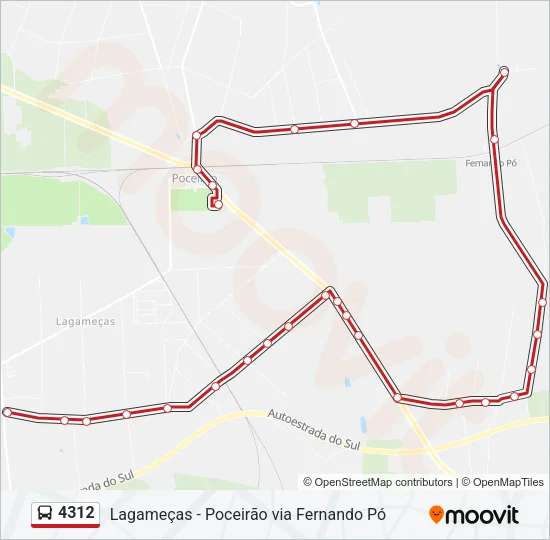 4312 Bus Line Map