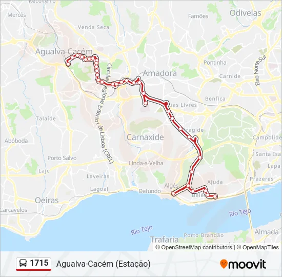 1715 Bus Line Map