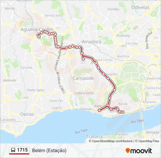 1715 Bus Line Map