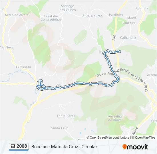 2008 Bus Line Map